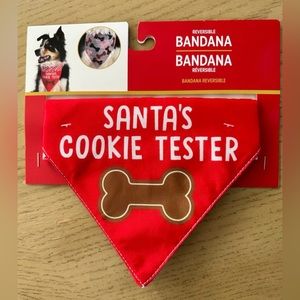 Santa’s Cookie Tester/Bones Reversible Bandana OSFM